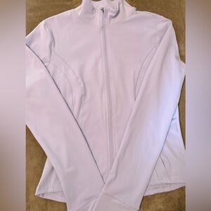 💜Danskin Periwinkle Cropped Waist Length Contour Jacket. Like New.